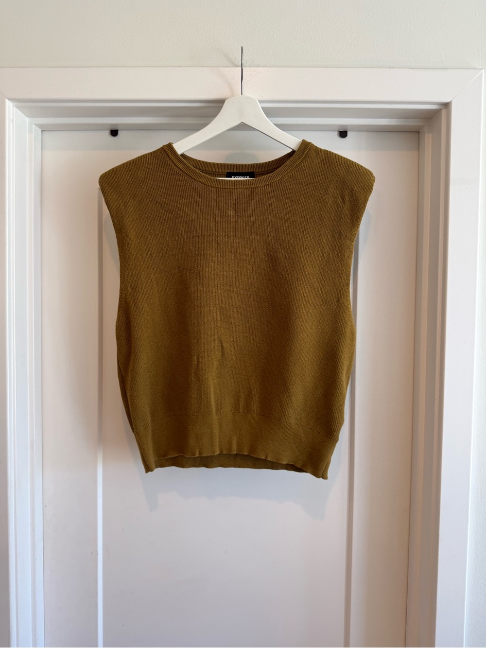 Express mustard Sleeveless Knit Sweater